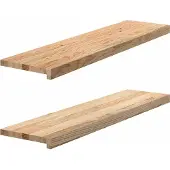 vidaXL Fensterbänke 2 Stk. Unbehandelt 100x25x2 cm Massivholz Eiche