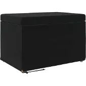 vidaXL Hocker Schwarz 61 x 41 x 40 cm Samt und Engineering Holz