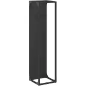 vidaXL Brennholzregal Schwarz 25x25x100 cm Kaltgewalzter Stahl
