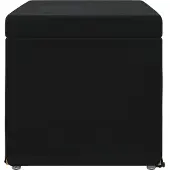 vidaXL Hocker Schwarz 61 x 41 x 40 cm Samt und Engineering Holz