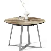 Livinity Esstisch Firenze, 120 x 120 cm ausziehbar, Eiche rustikal/Grau/Grau
