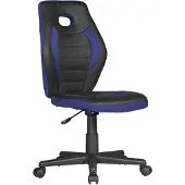 Amstyle Kinderschreibtischstuhl LUAN schwarz/blau für Kinder ab 6 mit Lehne Kinderdrehstuhl ergonomisch Kinderbürostuhl Jugendstuhl höhenverstellbar