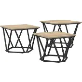 vidaXL Couchtisch 3 stk. Sonoma-Eiche 50 x 50 x 40 cm