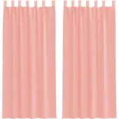vidaXL Voile Vorhänge mit Schlaufen 2 Stk. Rosa 140x245 cm