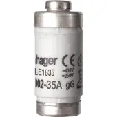 Hager LE1835 Sicherung D02 E18 35A 400V gG