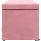 vidaXL Hocker Rosa 101 x 41 x 40 cm Samt und Engineering Holz