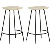 vidaXL Möbel Barhocker 2 Stk. Mango Massivholz - Barhocker 320647