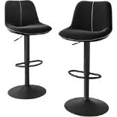 Vasagle Barhocker 2er Set, höhenverstellbar, drehbar, Samt