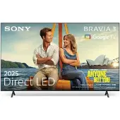 Sony BRAVIA 3 - Direct-LED 50 Zoll Fernseher (K50S32), X-Balanced Speaker, Dolby Vision/Atmos, IMAX Enhanced, Google TV (2025), Google Cast, Apple AirPlay 2, Eco Dashboard 2, Spielmenü 2, Smart-TV