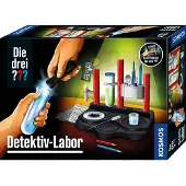 Kosmos Die drei Fragezeichen Detektivlabor, Hinweise untersuchen und Rätsel lösen, Laborstation zum Experimentieren mit viel Zubehör, Detektiv-Spielset für Kinder ab 8 Jahren