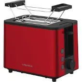Grundig TA 8340 Toaster Brötchenaufsatz Automatische Brotzentrierung Rot