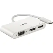 D-Link DUB-V310 USB-C 3-Port Adapter mit HDMI, Displayport, VGA