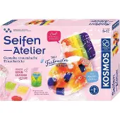 Kosmos 671518 Seifen-Atelier, Gestalte traumhafte Einzelstücke, Komplett-Set mit Gießformen, Werkzeug, Farben, Rohmasse, Experimentierkasten für Mädchen u.Jungen ab 8-12 Jahre zu Kosmetik u. Chemie