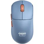 Cherry M68 Wireless, rechts, RF Wireless, 26000 DPI, Schwarz, Blau, Braun