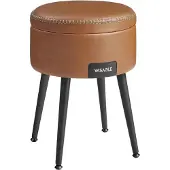 Vasagle Sitzhocker mit Stauraum rund karamellbraun