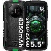 Doogee Fire 3 Ultra Robustes Android 15‑Smartphone mit 8350 mAh, 5,5 Zoll HD+, Octa‑Core, 24 GB + 256 GB, wasserdicht, Nachtsichtkamera, Fingerabdruck‑Entsperrung, NFC, IP68/IP69K