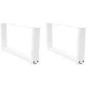 vidaXL Couchtischbeine V-Form 2 Stück Weiß 70x(30-31,3) cm Stahl