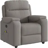 vidaXL Massagesessel Taupe Stoff