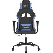 vidaXL Gaming-Stuhl mit Massagefunktion Schwarz und Blau Stoff