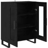 vidaXL Sideboard Schwarz Eichen-Optik 69,5 x 34 x 90 cm Holzwerkstoff