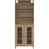 vidaXL Highboard 2 Stk. Artisan-Eiche 69,5 x 32,5 x 180 cm
