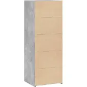 vidaXL Highboard Betongrau 45x41x124 cm Holzwerkstoff