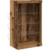 vidaXL LED-Sideboard Altholz 60,5 x 37 x 100 cm Holzwerkstoff