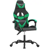 vidaXL Gaming-Stuhl Schwarz und Grün Kunstleder