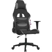 vidaXL Gaming-Stuhl Schwarz und Hellgrau Stoff