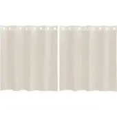 vidaXL Voile Vorhänge mit Ösen 2 Stk. Creme 140x140 cm