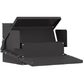 vidaXL Hühnertretfeeder Schwarz 50 x 40 x 29 cm Kaltgewalzter Stahl