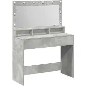 vidaXL Schminktisch Beton Grau 100 x 41 x 135 cm Holzwerkstoff