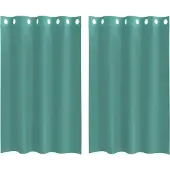 vidaXL Voile Vorhänge mit Ösen 2 Stk. Türkis