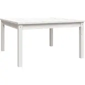 vidaXL Gartentisch Weiß 82,5x82,5x45 cm Massivholz Kiefer