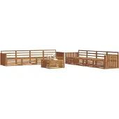 vidaXL Outdoor-Sofagarnitur 9 pcs Natur Massivholz Akazie