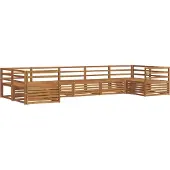vidaXL Outdoor-Sofagarnitur 7 pcs Natur