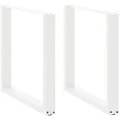 vidaXL Esstischbeine U-Form 2 Stk. Weiß 80x(72-73) cm Stahl