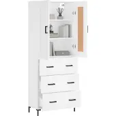 vidaXL Highboard Weiß 69,5x34x180 cm Holzwerkstoff