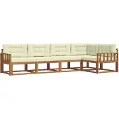 vidaXL Outdoor-Sofagarnitur 5 stk. Natur und Creme
