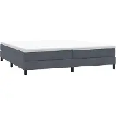 vidaXL Boxspringbett ohne Matratze Dunkelgrau 200x210 cm Samt