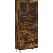 vidaXL Highboard Räuchereiche 69,5x34x180 cm Holzwerkstoff