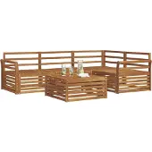 vidaXL Outdoor-Sofagarnitur 5 Stk. Natur Massivholz Akazie