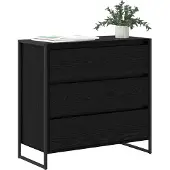 vidaXL Sideboard Schwarz Eichen-Optik 79 x 36 x 75.5 cm Holzwerkstoff