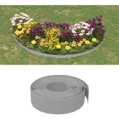 vidaXL Rasenkanten 5 Stk. Grau 10 m 15 cm Polyethylen
