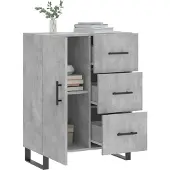 vidaXL Sideboard Betongrau 69,5x34x90 cm Holzwerkstoff