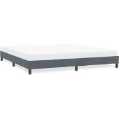 vidaXL Bettgestell ohne Matratze Dunkelgrau 180x220 cm Samt