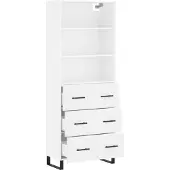 vidaXL Highboard Weiß 69,5x34x180 cm Holzwerkstoff