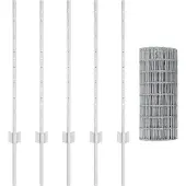 vidaXL Euro-Zaun mit Pfosten 10 x 0,8 m Verzinkter Stahl Silber Netz