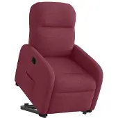 vidaXL Relaxsessel mit Aufstehhilfe Elektrisch Weinrot Stoff