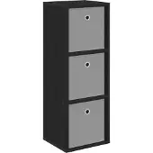 vidaXL Sideboard Schwarz Eichen-Optik 30,5 x 27 x 84,5 cm